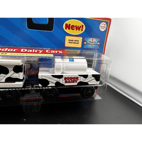 NWT Milk Barrel Cow Car Thomas Wooden Railway Train NOS Learning Curve 2006 - Picture 5 of 16